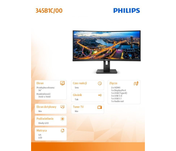 Philips 345B1C/00 Curved - 546247 - zdjęcie 6